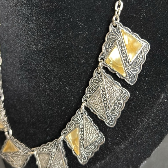 Vintage Pearl Celluloid Dainty Elegant Silver Tone Necklace Lightweight Germany - Picture 3 of 6